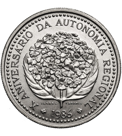 Azores. 100 Escudos 1986, 10th Anniversary of Regional Autonomy