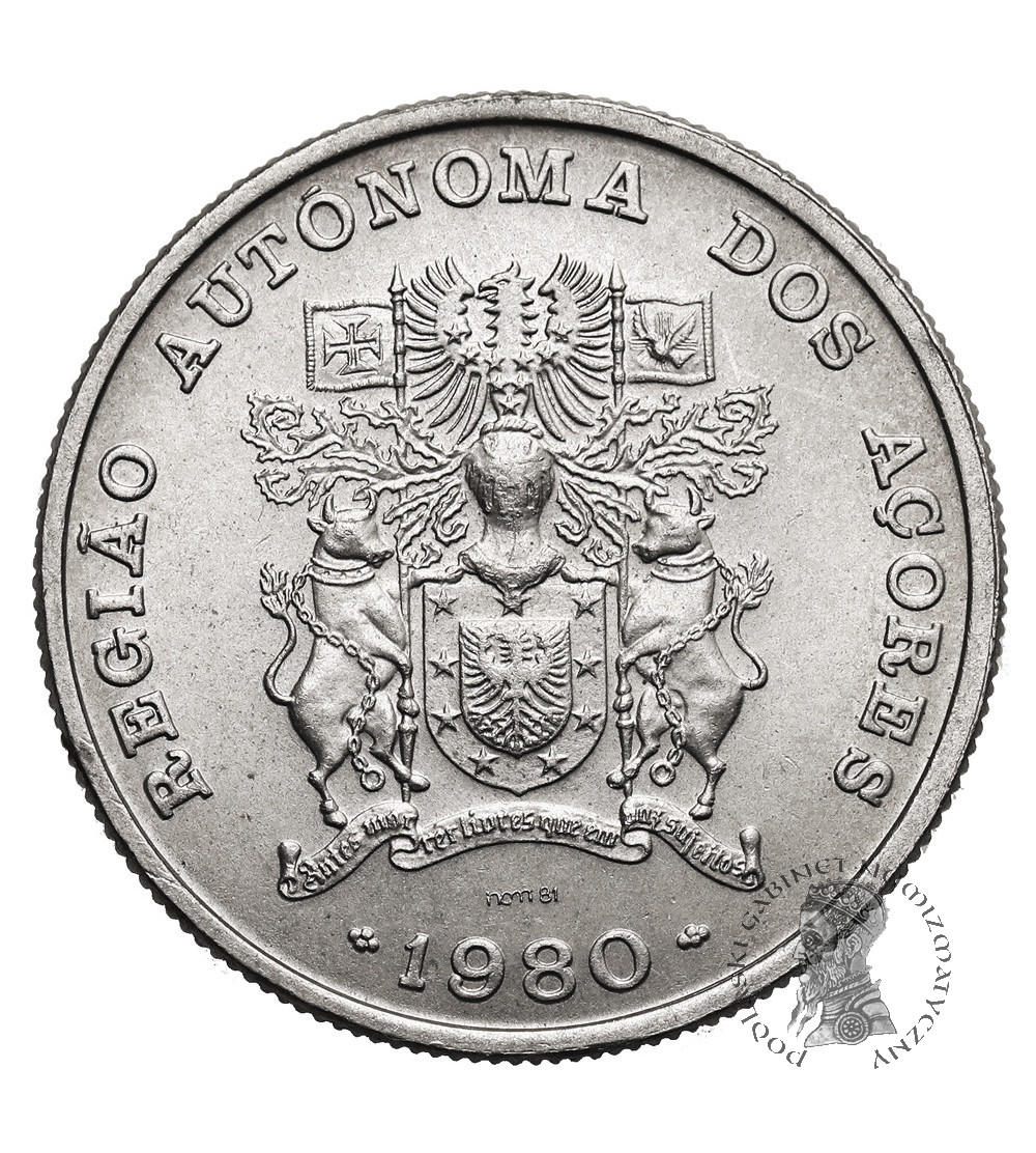 Azory. 25 Escudos 1980, Autonomia Regionalna Azorów