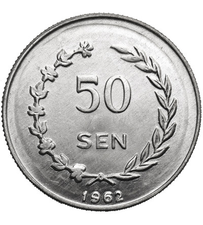 Indonezja, Irian Barat. 50 Sen 1962, Sukarno - obrzeże ząbkowane
