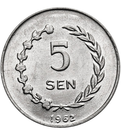 Indonesia, Irian Barat. 5 Sen 1962, Ahmad Sukarno - plain edge