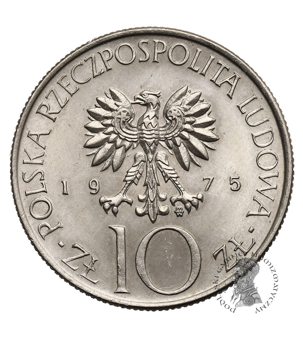 Poland, PRL (1952-1989). 10 Zlotys 1975, Adam Mickiewicz