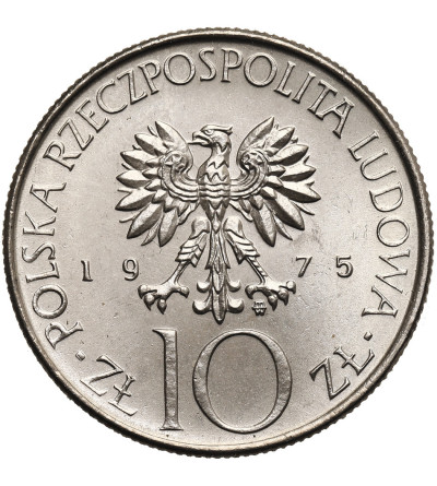 Poland, PRL (1952-1989). 10 Zlotys 1975, Adam Mickiewicz