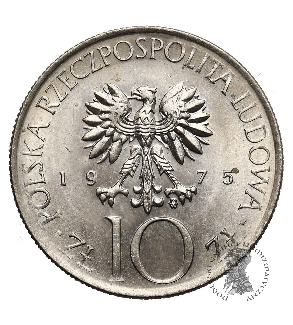 Poland, PRL (1952-1989). 10 Zlotys 1975, Adam Mickiewicz