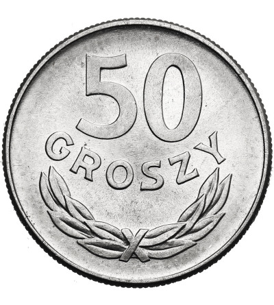 Polska, PRL (1952-1989). 50 groszy 1975 bez znaku mennicy, Kremnica