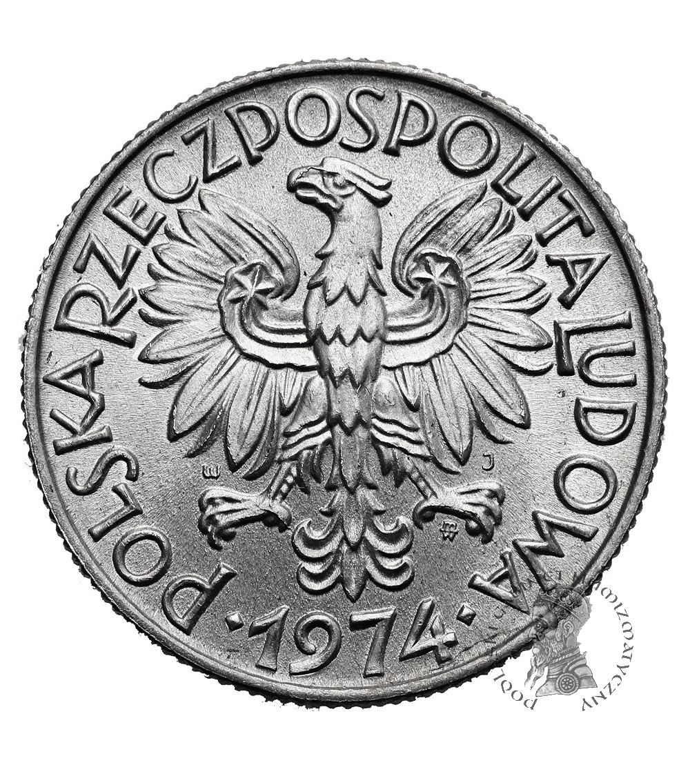 Poland, PRL (1952-1989). 5 Zlotys 1974, Fisherman