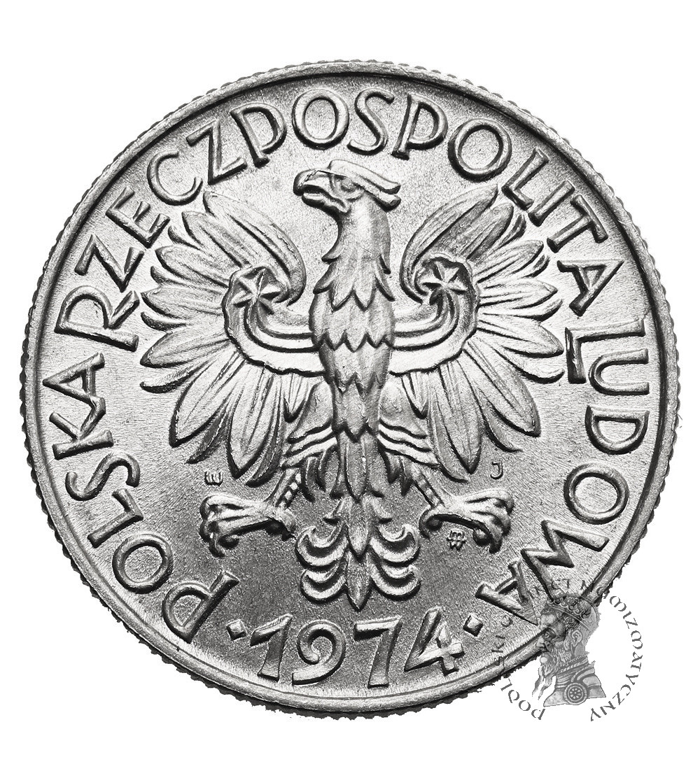 Poland, PRL (1952-1989). 5 Zlotys 1974, Fisherman