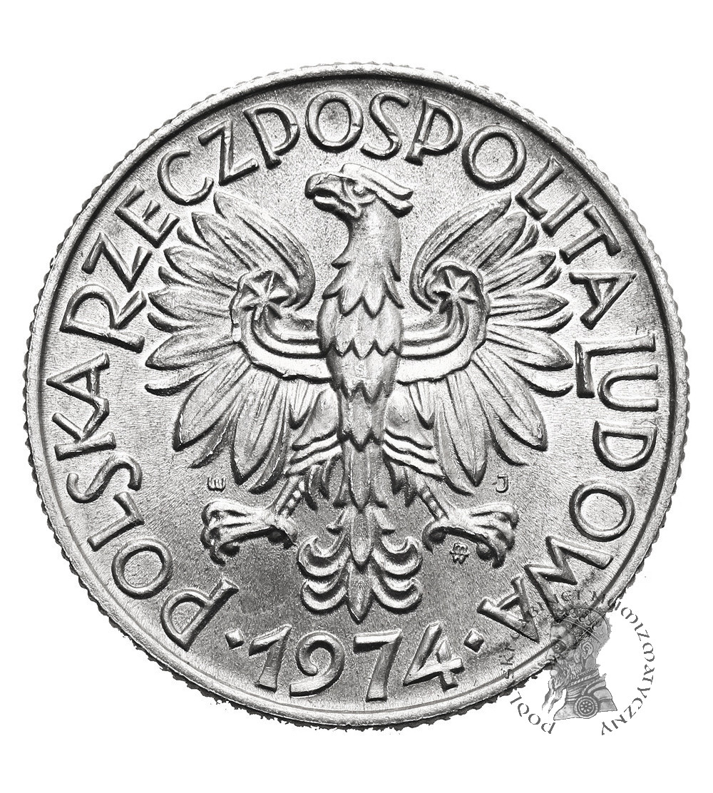 Poland, PRL (1952-1989). 5 Zlotys 1974, Fisherman