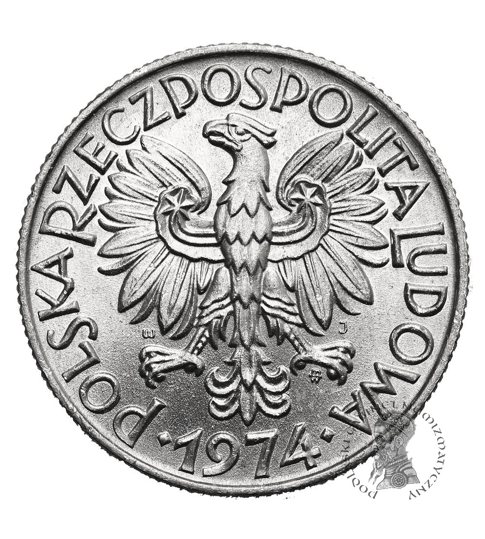 Poland, PRL (1952-1989). 5 Zlotys 1974, Fisherman