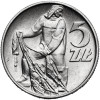 Poland, PRL (1952-1989). 5 Zlotys 1974, Fisherman