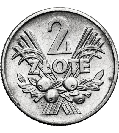 Poland, PRL (1952-1989). 2 Zlotys 1958, Blueberries