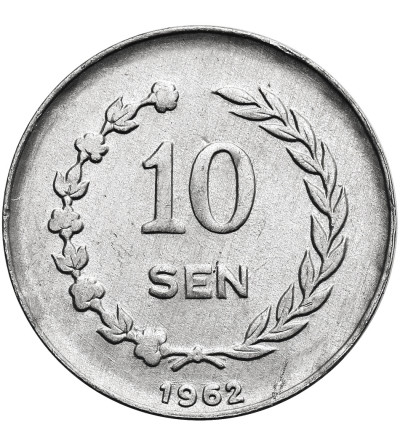 Indonezja, Archipelag Riau. 10 Sen 1962, Sukarno - obrzeże z napisem RIAU - KEPULAUAN