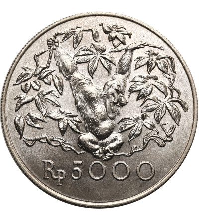 Indonezja. 5000 rupii 1974, Orangutan (pongo pygmaeus Pongidae), seria: Ochrona Przyrody