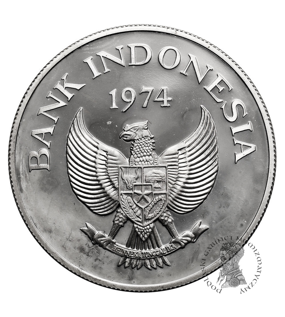 Indonesia. 2000 Rupiah 1974, Javan tiger (Panthera tigris sondaica), series: Nature Conservation - Proof