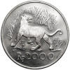 Indonezja. 2000 rupii 1974, Tygrys jawajski (Panthera tigris sondaica), seria: Ochrona Przyrody - Proof