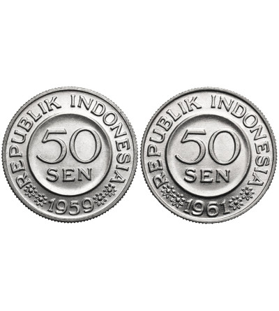 Indonezja. Zestaw 50 Sen 1959 i 1960 - 2 sztuki