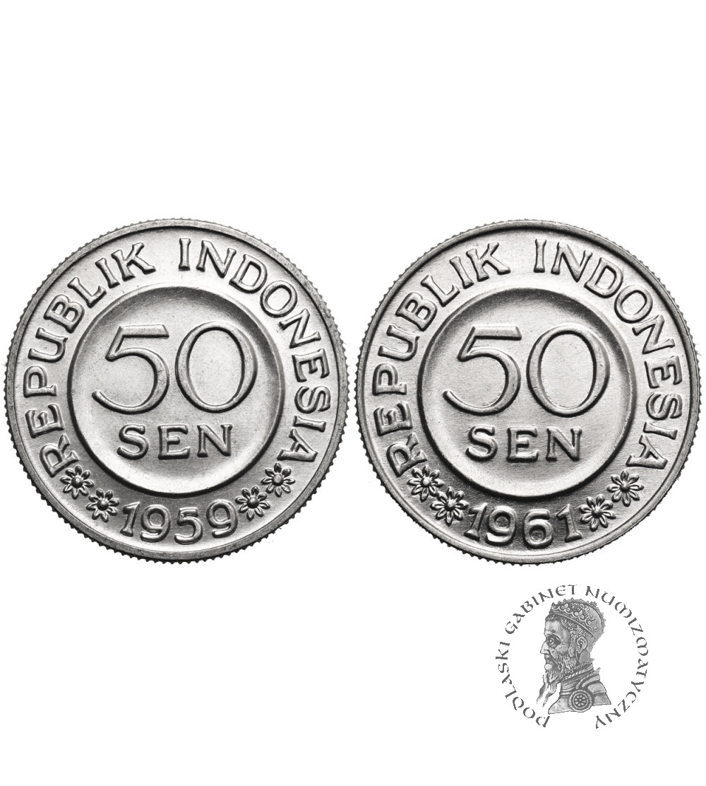 Indonesia. Set of 50 Sen 1959 and 1960 - 2 pcs