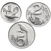 Indonesia. Set of 1, 2 and 5 Rupiahs 1970 - 3 pcs