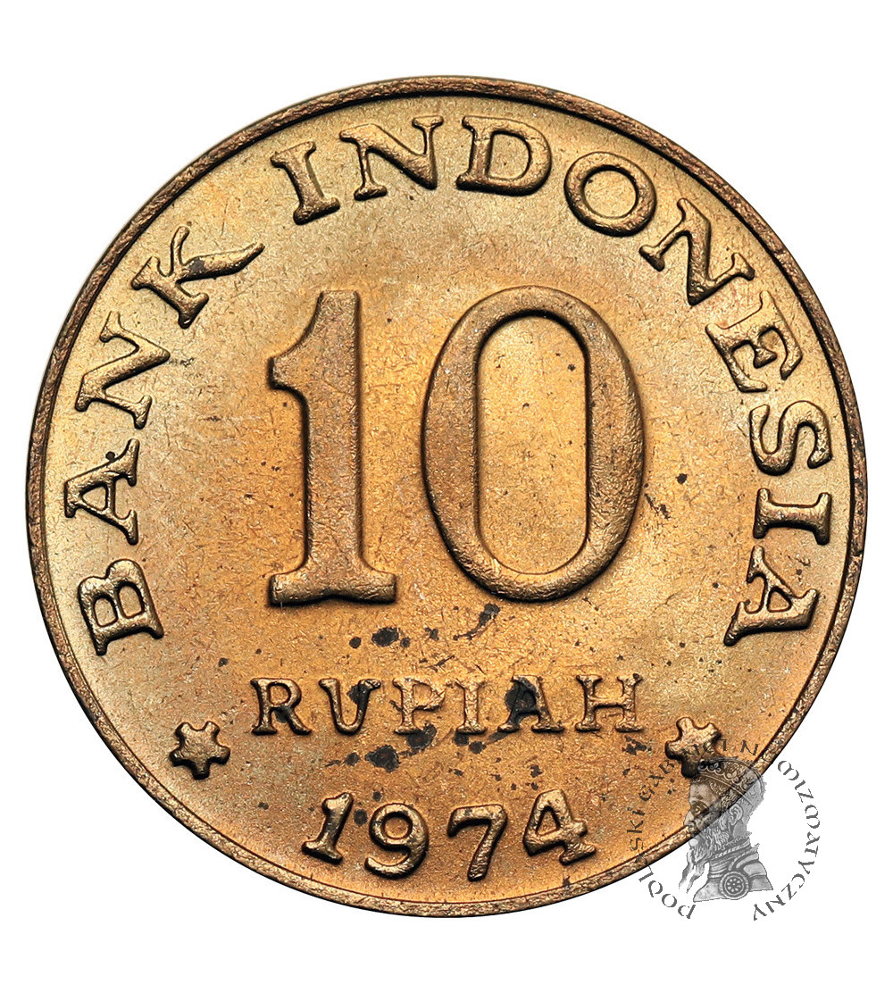 Indonesia. 10 Rupiah 1974, F.A.O.