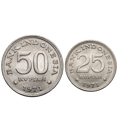 Indonezja. Zestaw 25 i 50 rupii 1971 - 2 sztuki
