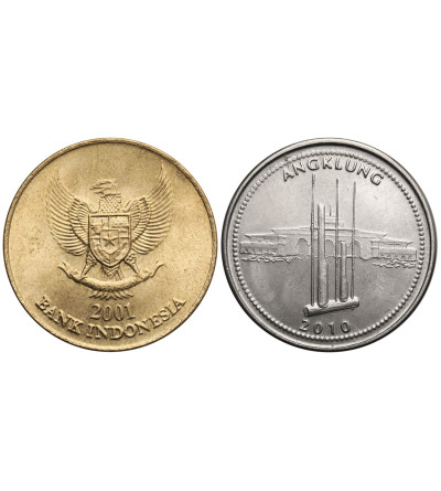 Indonesia. Set of 500 Rupiah 2001 and 1000 Rupiah 2010