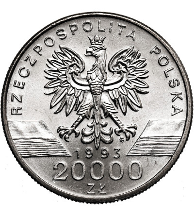 Poland. 20000 Zlotys 1993, Barn Swallows