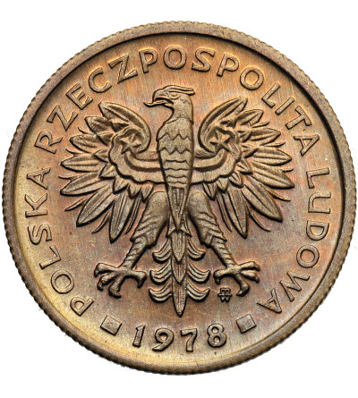 Poland, PRL (1952–1989). 2 Zlotys 1978, with mint mark, Warsaw