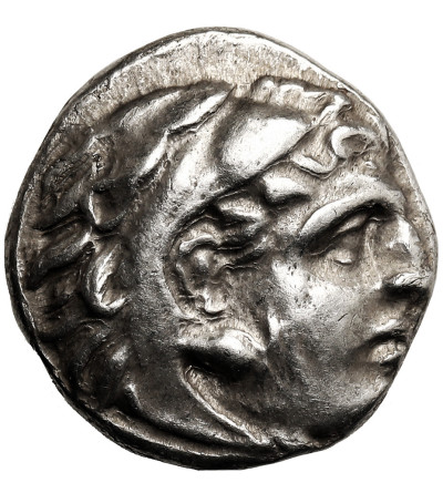 Grecja. Macedonia, Antigonos I Monophthalmos. AR Drachma, ok. 310-301 p.n.e., Abydos, w typie Aleksandra III Wielkiego