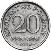 Królestwo Polskie (1917-1918). 20 fenigów 1918 FF, Stuttgart