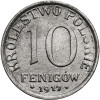 Kingdom of Poland (1917-1918), I WW German Occupation. 10 Pfennig 1917 FF, Stuttgart