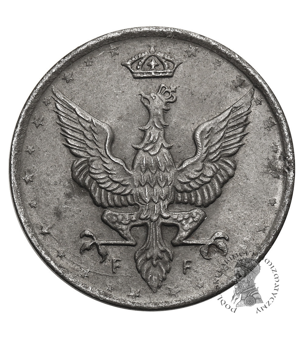 Królestwo Polskie (1917-1918). 10 fenigów 1918 FF, Stuttgart