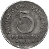 Kingdom of Poland (1917-1918), WWI German Occupation. 5 Pfennig 1917 FF, Stuttgart