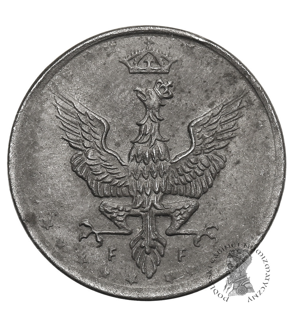 copy of copy of Kingdom of Poland (1917-1918), WWI German Occupation. 5 Pfennig 1918 FF, Stuttgart
