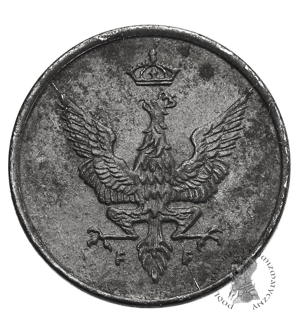 Kingdom of Poland (WWI German Occupation). Pfennig 1918 FF, Stuttgart
