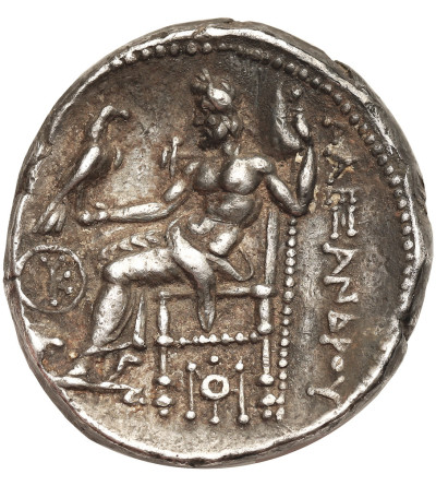 Antyczna Grecja. Macedonia. Aleksander III Wielki, 336-323 r. p.n.e. AR Tetradrachma, pośmiertna ok. 301-394 r. p.n.e. mennica Tyre?