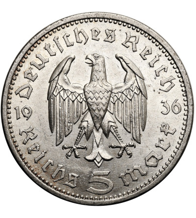 Germany, Third Reich (1933–1945). 5 Mark 1936 A, Berlin, Paul von Hindenburg