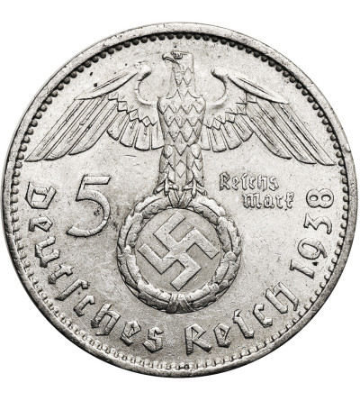 Niemcy, III Rzesza (1933-1945). 5 marek 1938 A, Berlin, Paul von Hindenburg