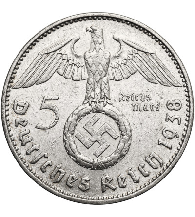 copy of Germany, Third Reich (1933–1945). 5 Mark 1938 J, Hamburg, Paul von Hindenburg