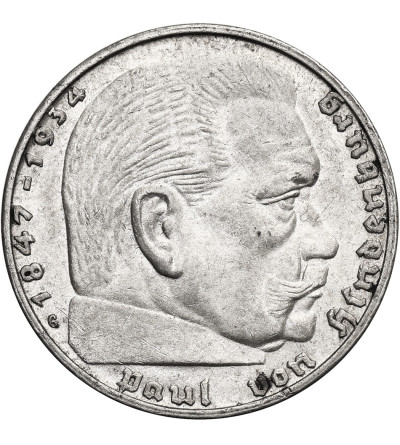 Niemcy, III Rzesza (1933-1945). 2 marki 1938 G, Karlsruhe, Paul von Hindenburg