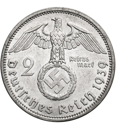Niemcy, III Rzesza (1933-1945). 2 marki 1939 A, Berlin, Paul von Hindenburg