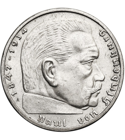 Niemcy, III Rzesza (1933-1945). 2 marki 1939 A, Berlin, Paul von Hindenburg