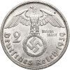 Niemcy, III Rzesza (1933-1945). 2 marki 1939 F, Stuttgart, Paul von Hindenburg