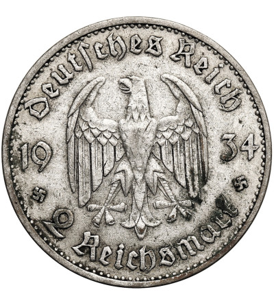 Niemcy, III Rzesza (1933-1945). 2 marki 1934 A, Berlin, kościół garnizonowy w Poczdamie