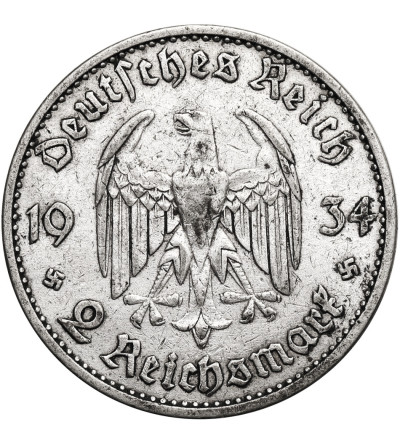 Germany, Third Reich (1933–1945). 2 Mark 1934 A, Berlin, Potsdam Garrison Church