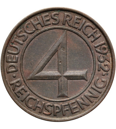 Weimar Republic. 4 Reichspfennig 1932 A, Berlin