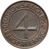 Weimar Republic. 4 Reichspfennig 1932 A, Berlin