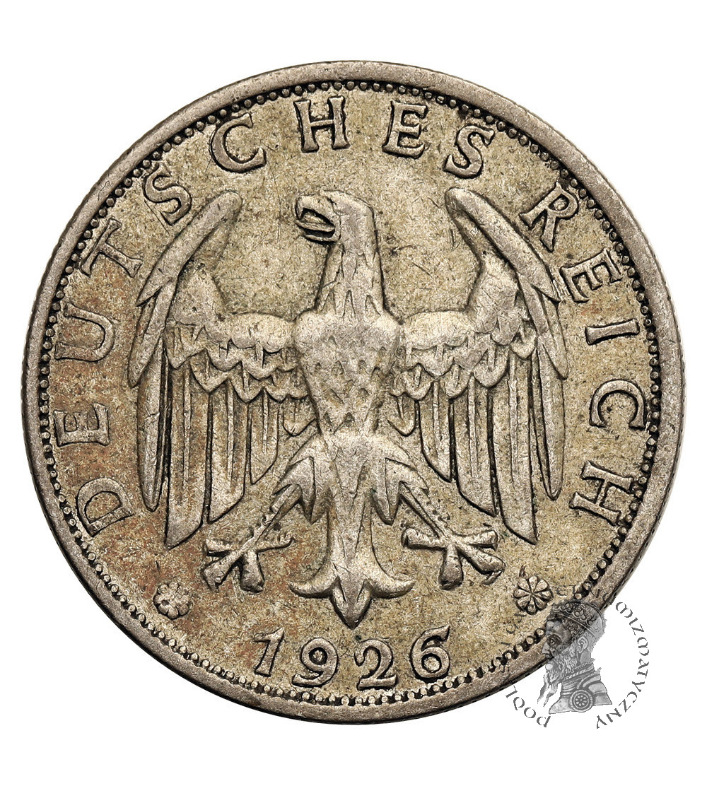 Weimar Republic. 2 Reichsmark 1926 E, Muldenhutten