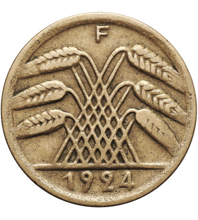 Weimar Republic. 50 Rentenpfennig 1924 F, Stuttgart