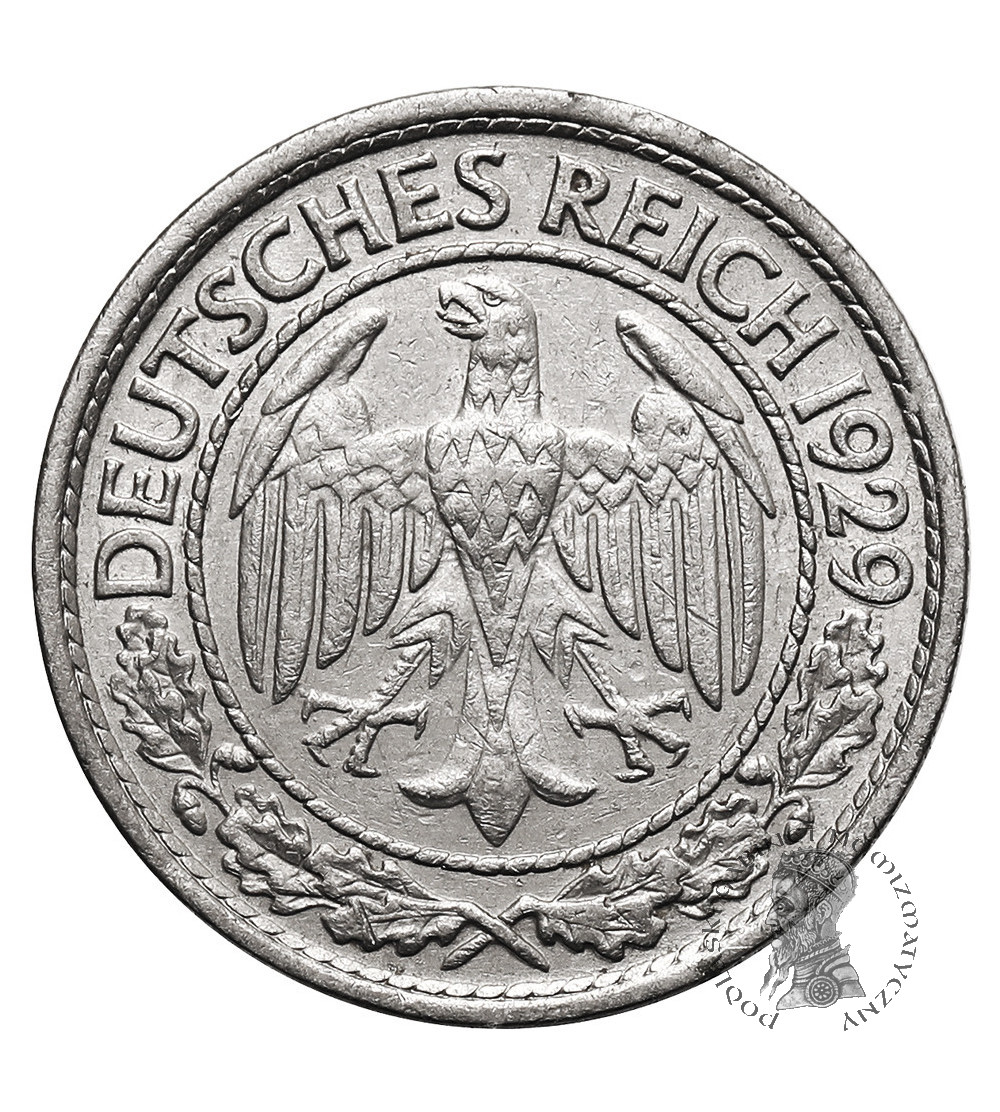 Weimar, Republika Weimarska 1919-1933. 50 Reichspfennig 1929 A, Berlin