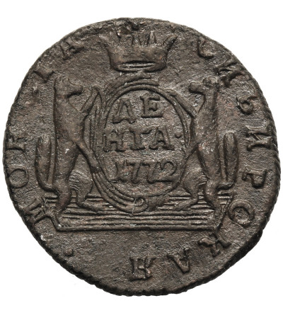 Rosja, Katarzyna II 1762-1796. Dienga (1/2 kopiejki) 1772 KM, Suzun, dla Syberii
