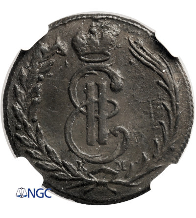 Rosja, Katarzyna II 1762-1796. 1 Kopiejka 1771 KM, Suzun, dla Syberii - NGC AU 55 BN